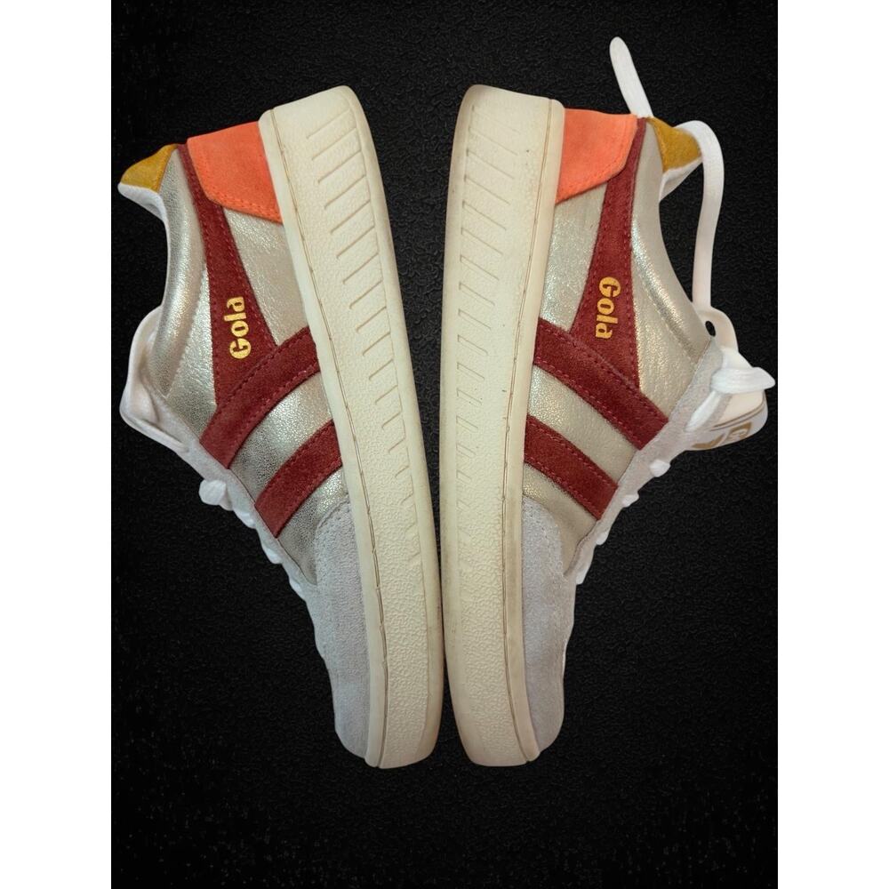 Gola Superslam Blaze CLB334 Women’s Sneakers US 6.5 EU 37.5 White Gold Suede